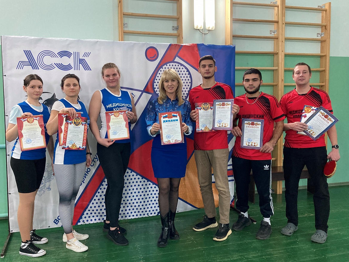 Соревнования по настольному теннису среди студенческих спортивных клубов города Керчь